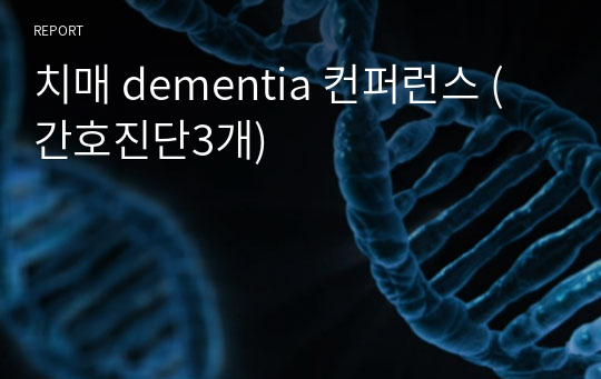 치매 dementia 컨퍼런스 (간호진단3개)