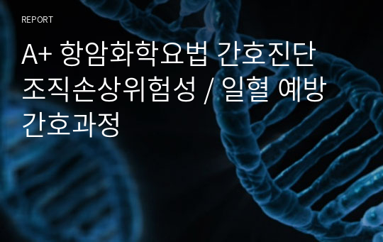 A+ 항암화학요법 간호진단 조직손상위험성 / 일혈 예방 간호과정