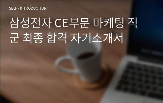 삼성전자 CE부문 마케팅 직군 최종 합격 자기소개서