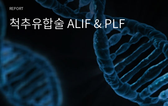 척추유합술 ALIF &amp; PLF