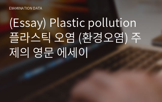 (Essay) Plastic pollution 플라스틱 오염 (환경오염) 주제의 영문 에세이