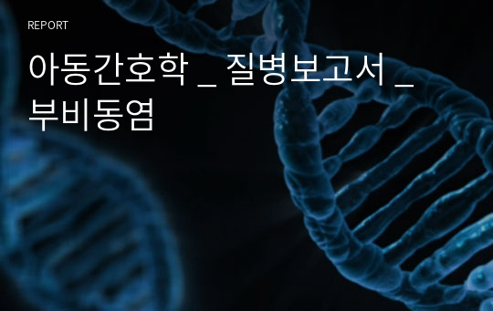 아동간호학 _ 질병보고서 _ 부비동염