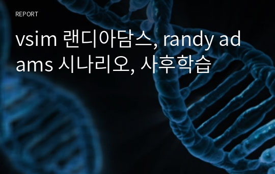 vsim 랜디아담스, randy adams 시나리오, 사후학습