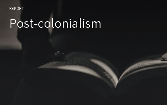 Post-colonialism
