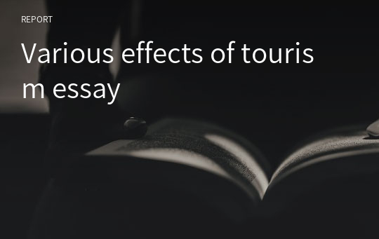 Various effects of tourism essay
