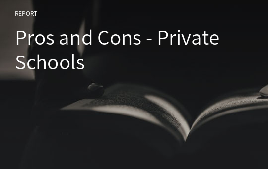 Pros and Cons - Private Schools