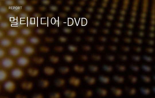 멀티미디어 -DVD