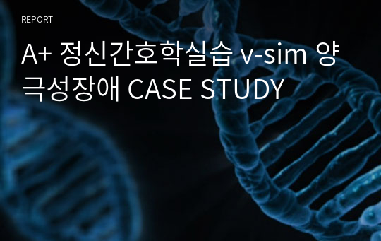 A+ 정신간호학실습 v-sim 양극성장애 CASE STUDY