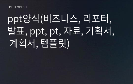 ppt양식(비즈니스, 리포터, 발표, ppt, pt, 자료, 기획서, 계획서, 템플릿)