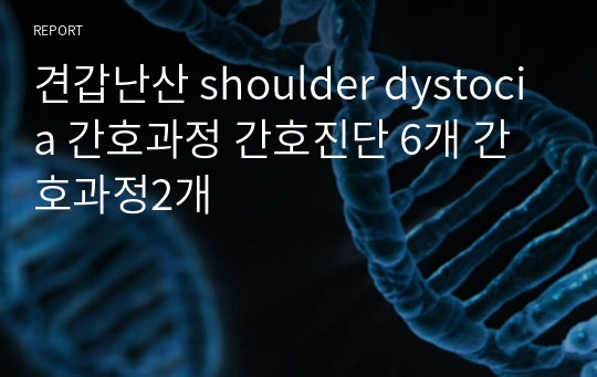 견갑난산 shoulder dystocia 간호과정 간호진단 6개 간호과정2개