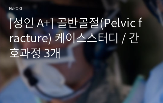 [성인 A+] 골반골절(Pelvic fracture) 케이스스터디 / 간호과정 3개