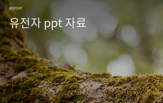 유전자 ppt 자료