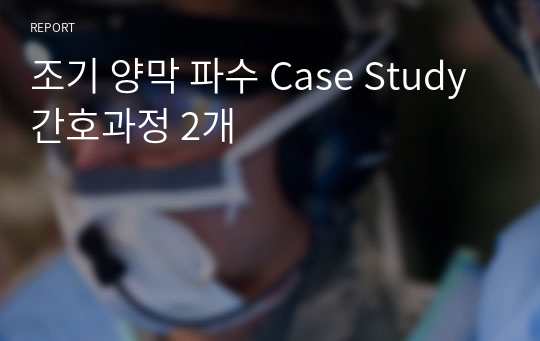 조기 양막 파수 Case Study 간호과정 2개