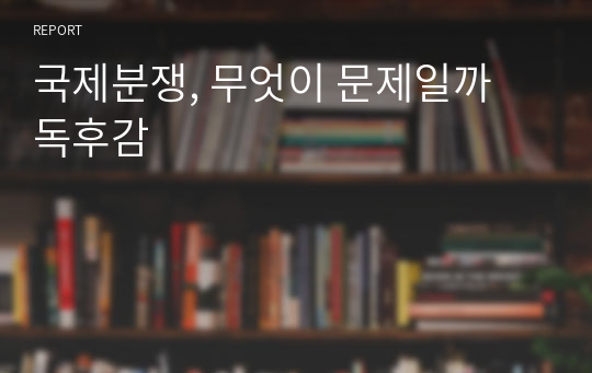 국제분쟁, 무엇이 문제일까 독후감