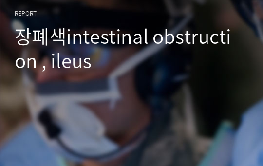 장폐색intestinal obstruction , ileus