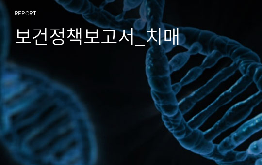 보건정책보고서_치매