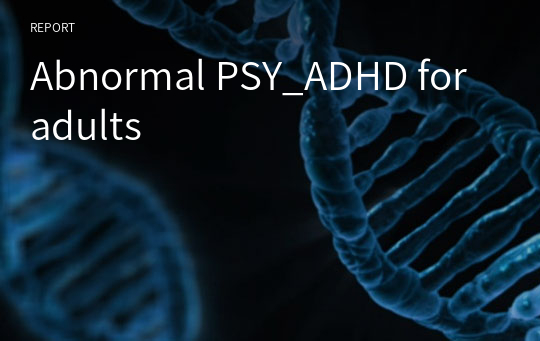 Abnormal PSY_ADHD for adults