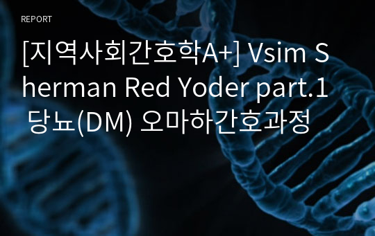 [지역사회간호학A+] Vsim Sherman Red Yoder part.1 당뇨(DM) 오마하간호과정