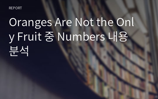 Oranges Are Not the Only Fruit 중 Numbers 내용 분석