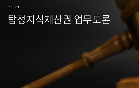 탐정지식재산권 업무토론