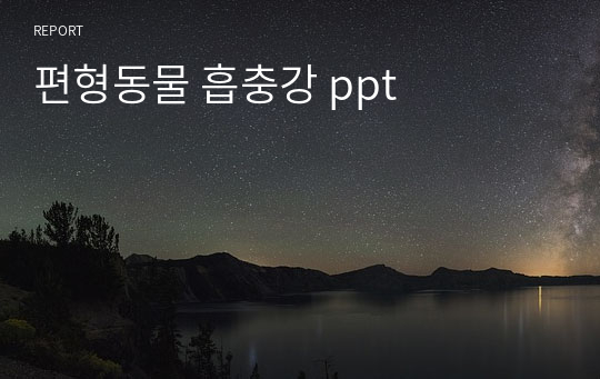 편형동물 흡충강 ppt