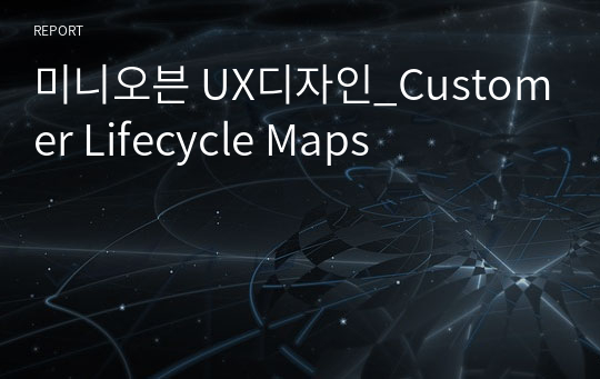 미니오븐 UX디자인_Customer Lifecycle Maps