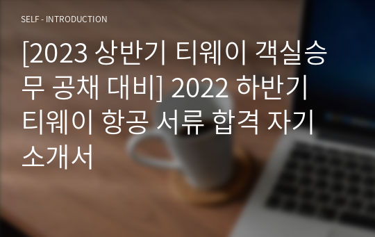 [2023 상반기 티웨이 객실승무 공채 대비] 2022 하반기 티웨이 항공 서류 합격 자기소개서