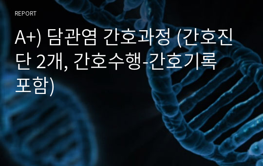 A+) 담관염 간호과정 (간호진단 2개, 간호수행-간호기록 포함)