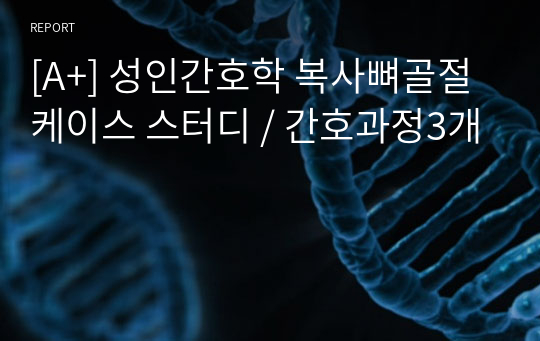 [A+] 성인간호학 복사뼈골절 케이스 스터디 / 간호과정3개