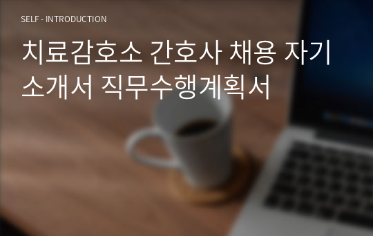 치료감호소 간호사 채용 자기소개서 직무수행계획서