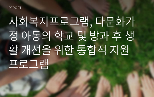 사회복지프로그램, 다문화가정 아동의 학교 및 방과 후 생활 개선을 위한 통합적 지원 프로그램