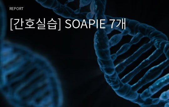 [간호실습] SOAPIE 7개