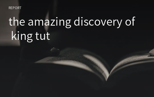 the amazing discovery of king tut