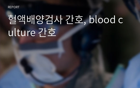 혈액배양검사 간호, blood culture 간호