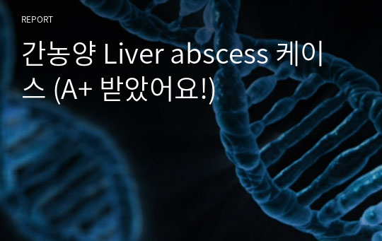 간농양 Liver abscess 케이스 (A+ 받았어요!)