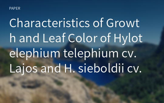 Characteristics of Growth and Leaf Color of Hylotelephium telephium cv. Lajos and H. sieboldii cv. Mediovariegatum as Affected by Shading Levels