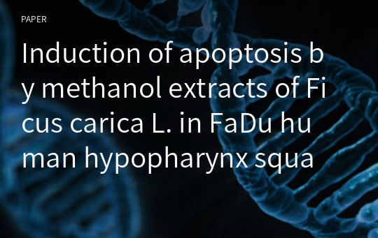 Induction of apoptosis by methanol extracts of Ficus carica L. in FaDu human hypopharynx squamous carcinoma cells