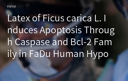 Latex of Ficus carica L. Induces Apoptosis Through Caspase and Bcl-2 Family in FaDu Human Hypopharynx Squamous Carcinoma Cells