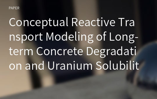 Conceptual Reactive Transport Modeling of Long-term Concrete Degradation and Uranium Solubility