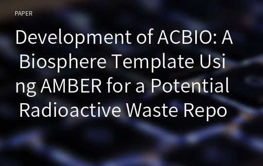 Development of ACBIO: A Biosphere Template Using AMBER for a Potential Radioactive Waste Repository