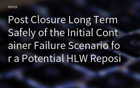 Post Closure Long Term Safely of the Initial Container Failure Scenario for a Potential HLW Repository