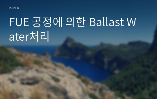 FUE 공정에 의한 Ballast Water처리