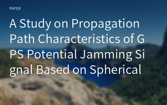 A Study on Propagation Path Characteristics of GPS Potential Jamming Signal Based on Spherical Ground Diffraction Loss