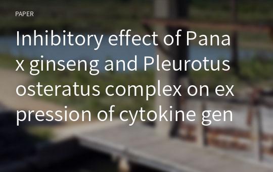 Inhibitory effect of Panax ginseng and Pleurotus osteratus complex on expression of cytokine genes induced by extract of Dermatophagoides pteronissinus in human monocytic THP-1 and EoL-1 cells