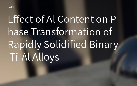 Effect of Al Content on Phase Transformation of Rapidly Solidified Binary Ti-Al Alloys