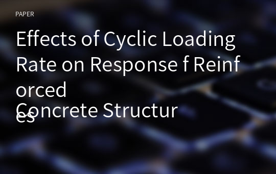 Effects of Cyclic Loading Rate on Response f Reinforced
Concrete Structures