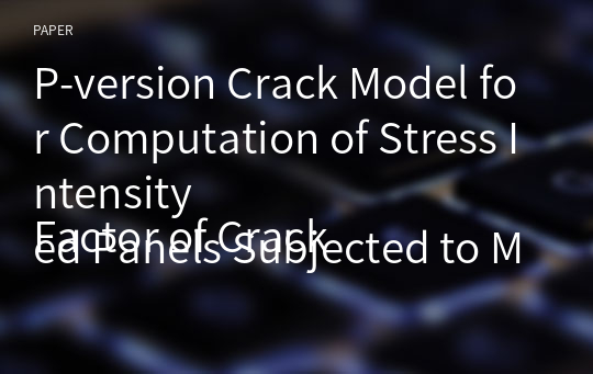 P-version Crack Model for Computation of Stress Intensity
Factor of Cracked Panels Subjected to Membrane Forces
