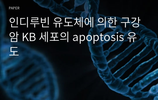 인디루빈 유도체에 의한 구강암 KB 세포의 apoptosis 유도