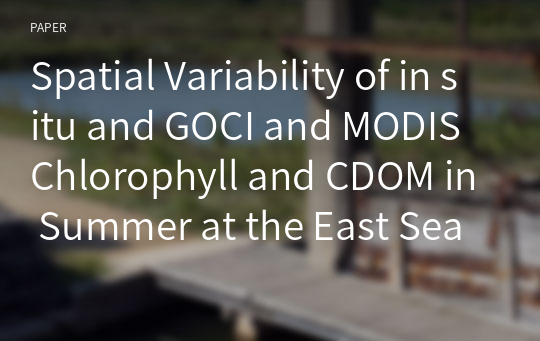 Spatial Variability of in situ and GOCI and MODIS Chlorophyll and CDOM in Summer at the East Sea