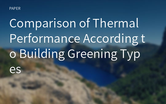 Comparison of Thermal Performance According to Building Greening Types